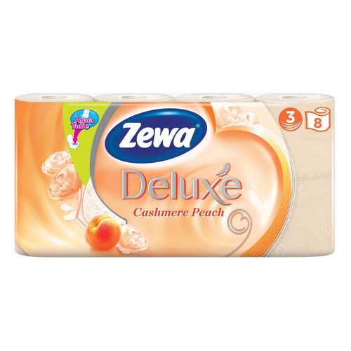 Туалетная бумага Zewa Deluxe Персик, 3 слоя, 8 рулонов в L’Occitane