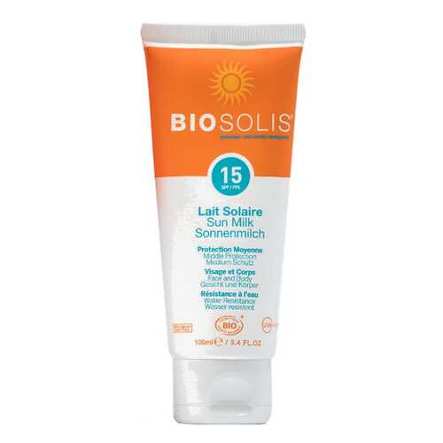 Солнцезащитное молочко Biosolis SPF 15 100 мл в L’Occitane