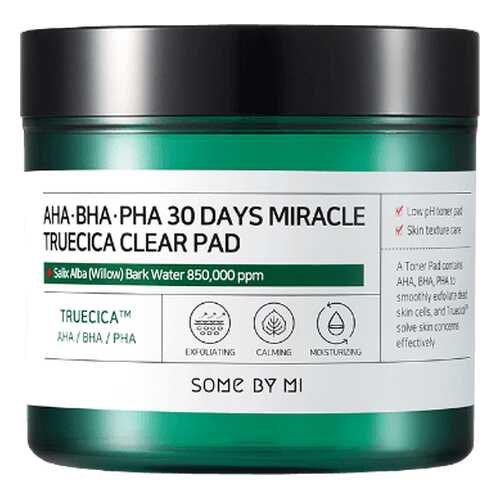 Some By Mi Пэды для проблемной кожи кислотные - 30Days miracle truecica clear pad, 70шт в L’Occitane