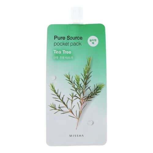 Маска для лица MISSHA Pure Source Pocket Pack - Tea Tree 10 мл в L’Occitane