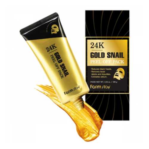 Маска-пленка FarmStay 24K Gold Snail Peel Off Pack с золотом и муцином улитки 100 гр в L’Occitane